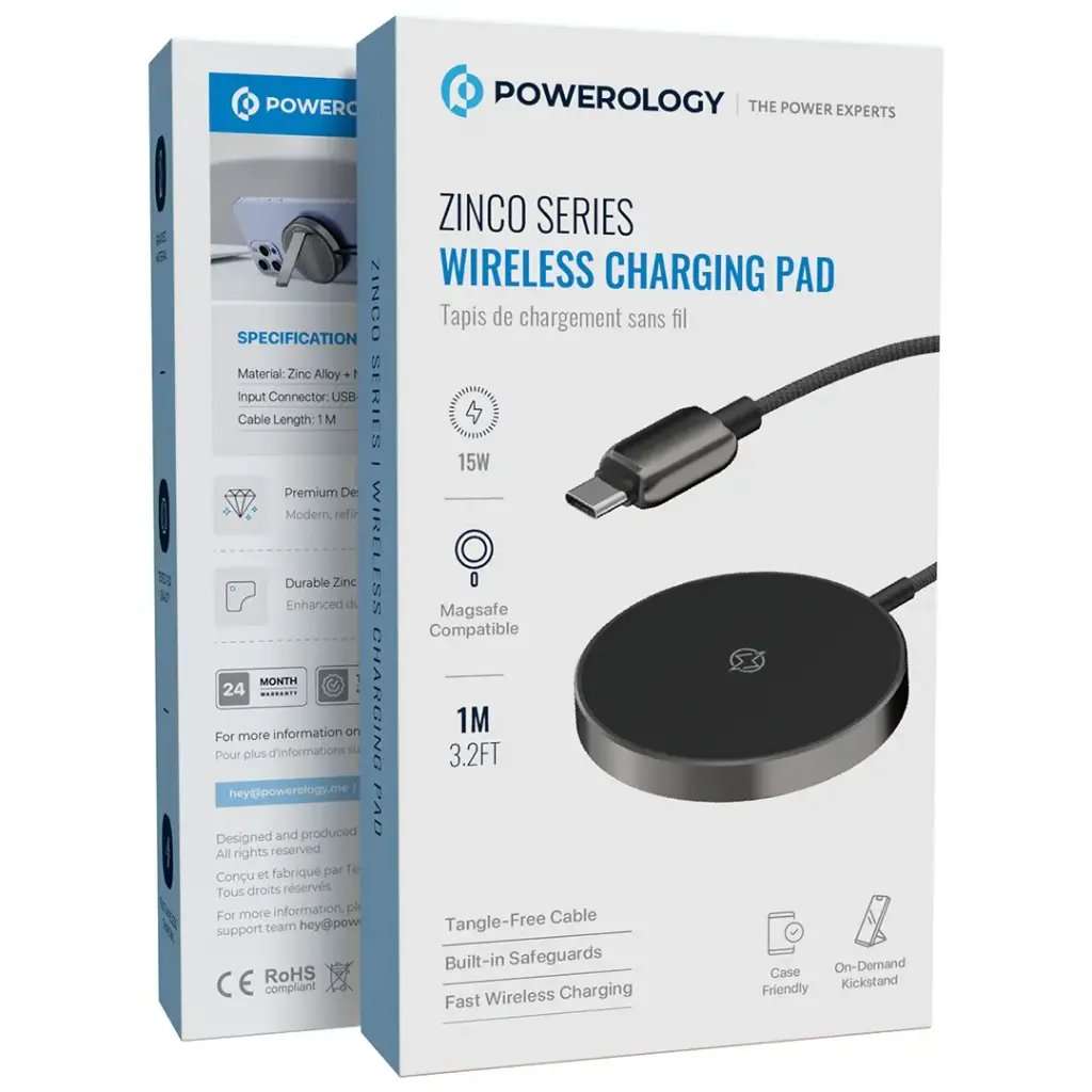 Powerology Zinco Series Wireless Charging Pad - Linkphones Center